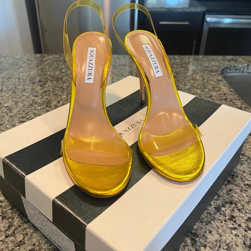 Aquazzura Gold and Yellow Heels - Picture 8 of 12